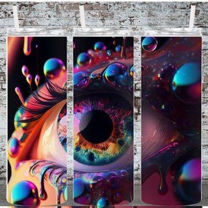 Neon Underwater Eye 20oz Skinny Tumbler Double Insulated